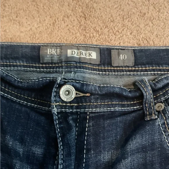 Dark Blue Denim Jean Shorts - Picture 2 of 3